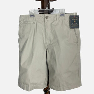 Hudson‎ North Shorts Flat Front Stone Colour Size 32 Men’s Golfing Outdoor